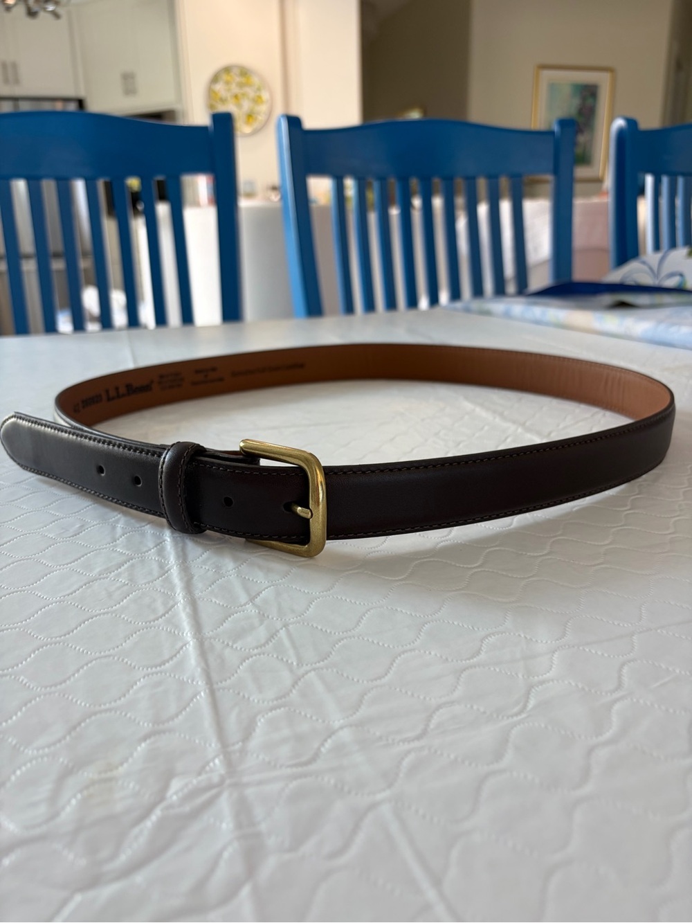 L.L. Bean Men’s Dark Brown Leather Belt